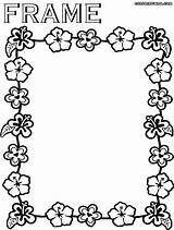 Frame Coloring Pages Print Sheet Flowers Popular sketch template