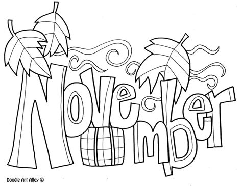 months   year coloring pages classroom doodles fall coloring