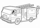 Fire Truck Coloring Pages Printable Kids sketch template