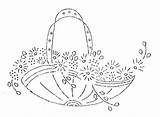 Embroidery Vintage Baskets Qisforquilter Hand Patterns Flowers Transfers Pattern Society Royal Flower Designs Basket Ribbon Archive Sewing Transfer sketch template