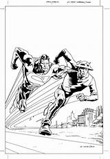Flash Superman Dc Cover First Nowlan Kevin Lineart sketch template