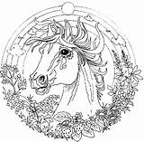Mandala Pages Fairy Coloring Horse Adult Printable Drawing Fairies Adults Colouring Animal Advanced Animals Pdf Intricate Color Omalovánky Print Getcolorings sketch template