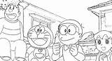 Doraemon Cheerful Coloringpagesfortoddlers sketch template