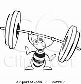 Lifting Barbell Ant Heavy Illustration Royalty Perera Lal Clipart Vector Collc0106 Clip sketch template