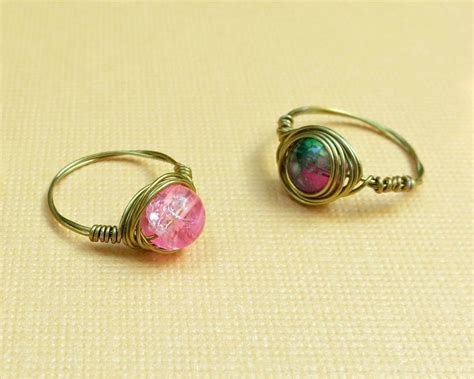 simple wire wrapped bead ring tutorial morenas corner
