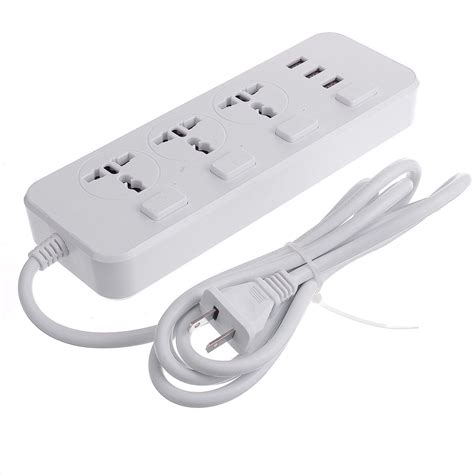 electric  socket outlet  usb extension power strip   usuk plug cord sale banggoodcom