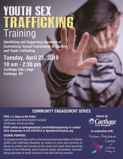 youth sex trafficking awareness training scheduled for april 23rd