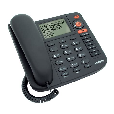 uniden fp blk corded home phone  integrated digital answering