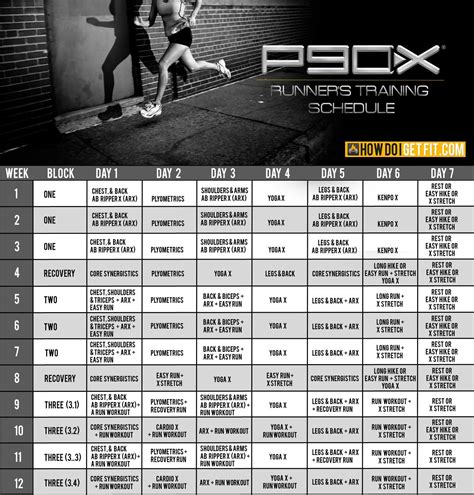 P90x Workout Schedule Printable Customize And Print