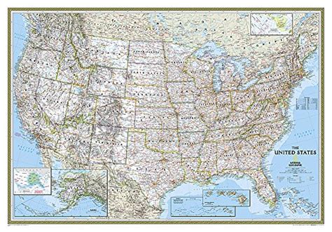 national geographic united states wall map classic