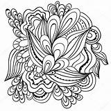 Pages Coloring Doodle Adults Ornamental Drawn Hand Tattoo Seamless Stock Illustration Vector Ethnic Artistic Decorative Sketchy Curl Nature Pattern Patterned sketch template