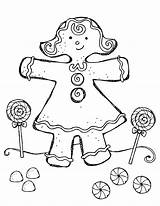 Coloring Gingerbread Boy Pages Girl Man Popular sketch template