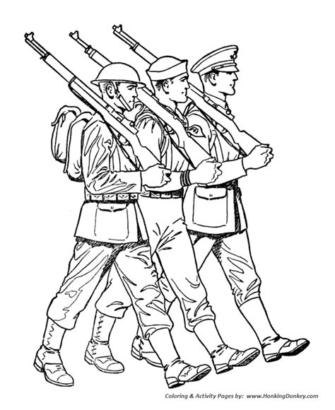 armed forces day coloring pages ww  marine sailor soldier
