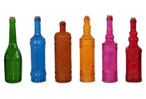 S 36 Colored Glass Bottles Large Colored Glass Bottles Glass