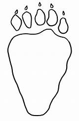 Bear Paw Print Grizzly Clipart Polar Clip Template Gruffalo Prints Stencils Stencil Foot Footprint Claw Cliparts Paws Grüffelo Baby Library sketch template