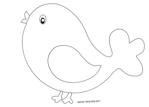 bird template coloring page easter templates applique templates