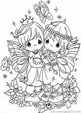 Precious Moments Coloring Printable Pages Color Girl Cartoons Para Angels Sisters Pintar Momentos Preciosos Butterfly sketch template