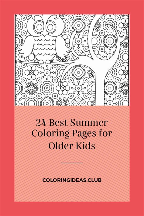 summer coloring pages  older kids summer coloring pages