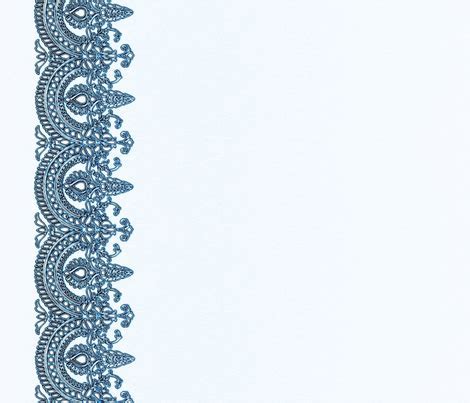 blue lace border giftwrap   hannafate   Spoonflower