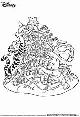 Christmas Coloring Pages Disney Kids Pooh Winnie Color Decorating Sheets Print Holiday Adult Back Visit sketch template