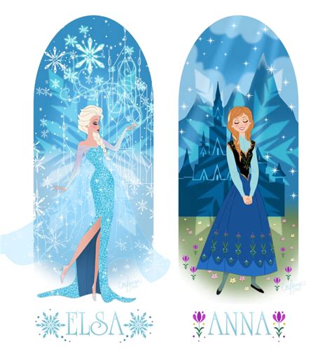 Anna And Elsa With Their Castles Frozen Fan Art Popsugar Love And Sex