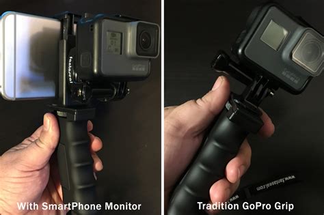 double hand grip  gopro  smartphone air photography