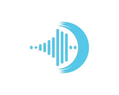 audio sound logo template wave design concept icon stock vector illustration  digital