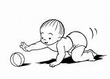 Crawling Baby Clipart Coloring Babies Cartoon Crawls Crawl Drawings Drawing Cliparts Clip He Knees Rocking Clipground Visiting Health Toys Library sketch template