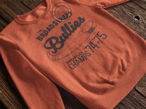 Broad Street Bullies Orange Crewneck Pullover Sweatshirt
