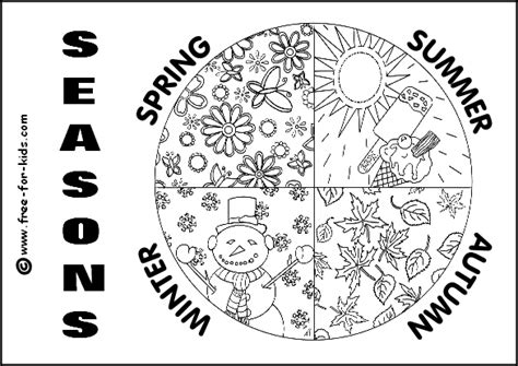 seasons colouring pages seasons kindergarten colouring pages
