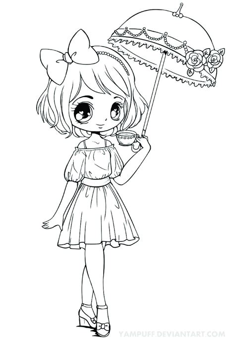 anime chibi coloring pages nice