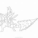 Sceptile Gengar Xcolorings Psyduck Silvally Lycanroc Midnight Lineart Dusk 1100px sketch template