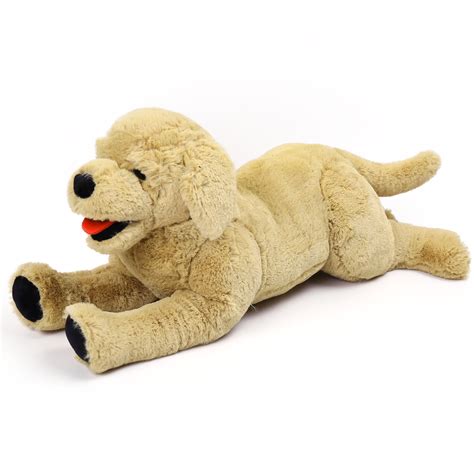large dog stuffed animals plush soft cuddly golden retriever