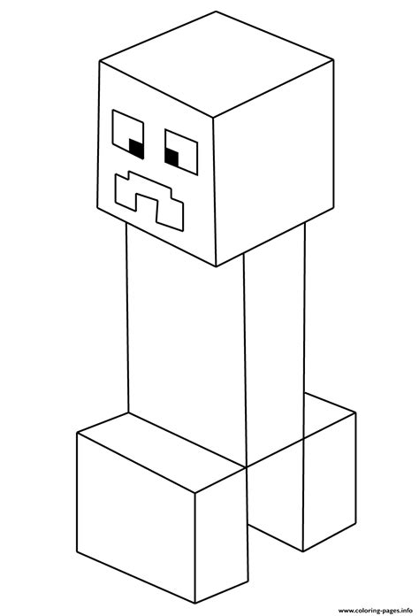 minecraft creeper coloring page printable