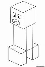 Creeper Coloring Minecraft Pages Printable Print Color sketch template