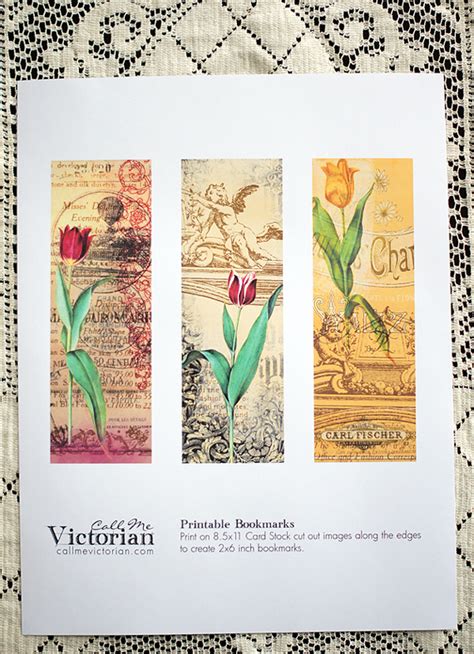 printable bookmarks call  victorian