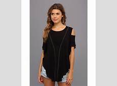 Free People Cold Shoulder Seamed Top Shipped Free at Zappos