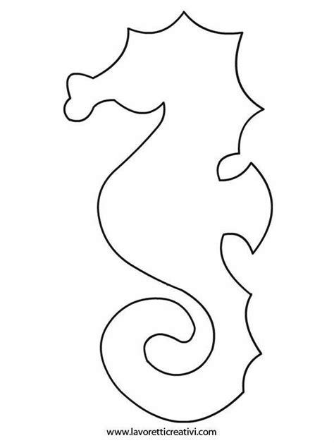 seahorse template printable