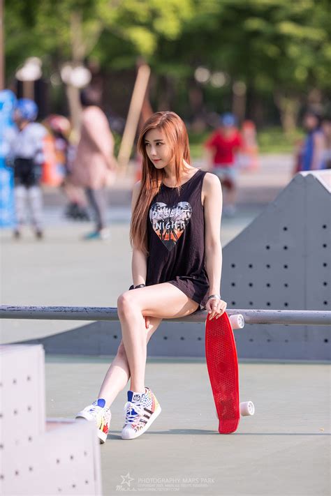 Pretty Exotic Asian Models Skater Girl Kim Ha Yul