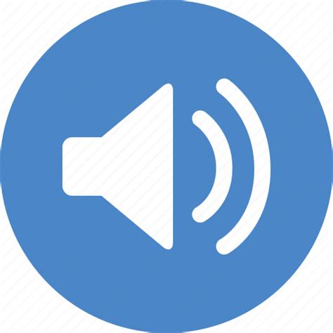 blue circle  sound sounds speaker volume icon