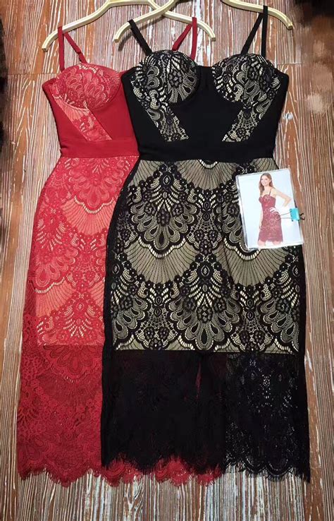new women summer party spaghetti strap lace red black sleeveless v neck