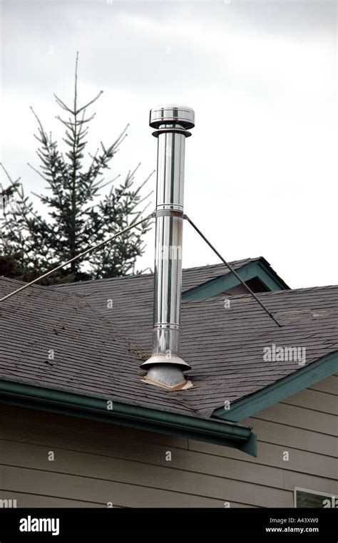 stainless steel chimney stock photo alamy