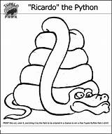 Python Pages Coloring Color Animals Library Sheet Clipart Print Popular sketch template