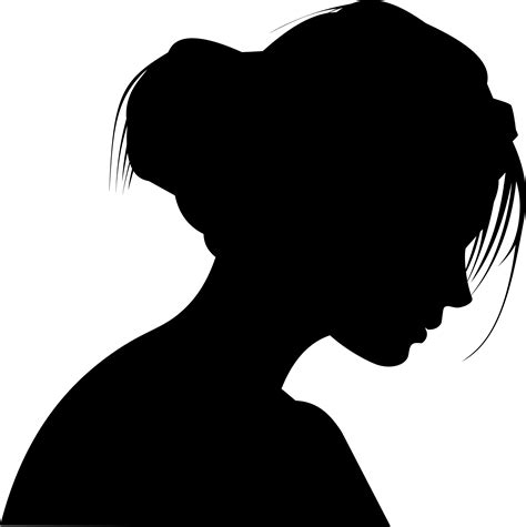 female head profile silhouette  merio silhouette drawing