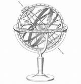 Armillary Sphere sketch template