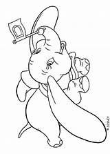 Dumbo Coloring Elephant Pages Disney Printable Hellokids Colouring sketch template