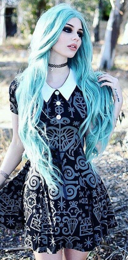 awesome blue hair by danazhaircuts gothic mode dunkle mode