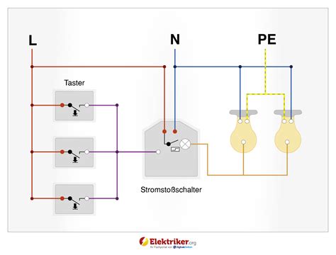 stromlaufplan wechselschaltung mit steckdosen wechselschaltung  schalter  lampen