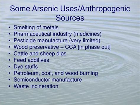 arsenic   environment health effects  risk assessment