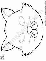Mask Cat Template Coloring Advertisement sketch template